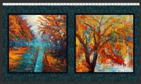 Herbst Herbstwald Panel Patchworkstoff