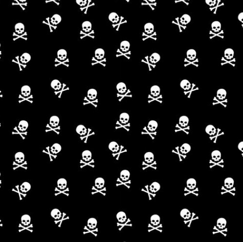 Skull Totenköpfe Knochen Patchworkstoff