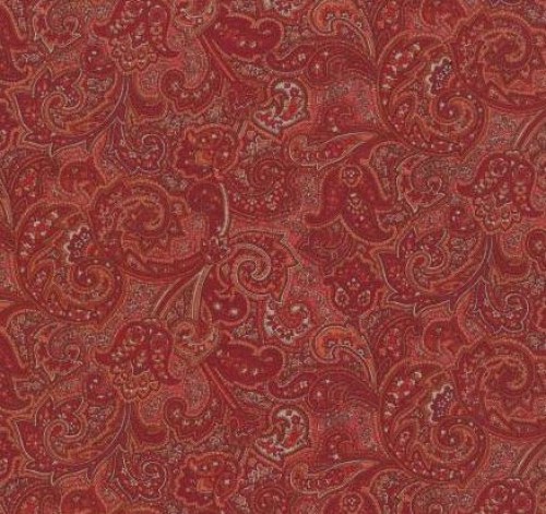 Paisley blau beige Baumwollstoff