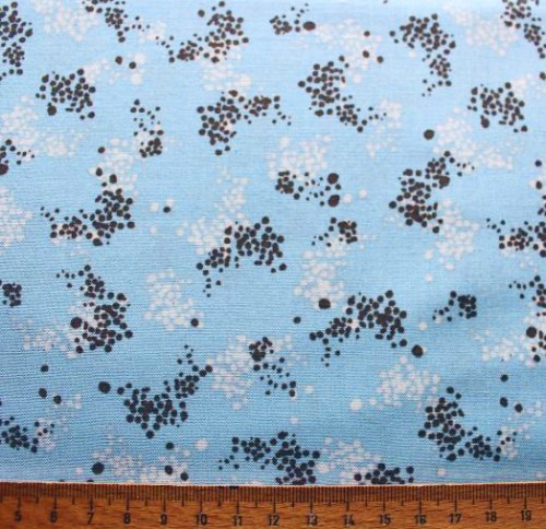 Punkte Tupfen braun blau Patchworkstoff