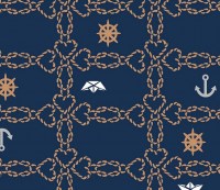 Anker Knoten Schiffchen blau maritim Patchworkstoff