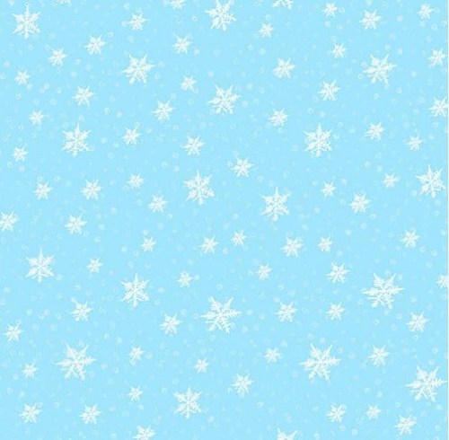 Schneeflocken hellblau Weihnachtsstoff