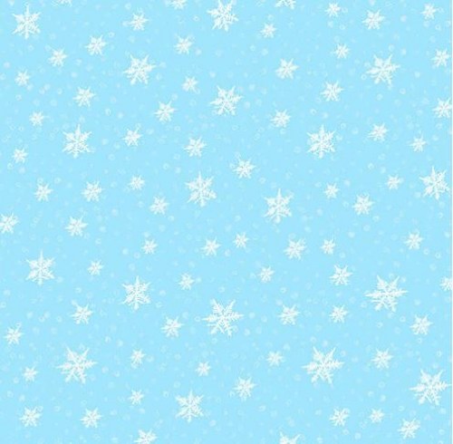 Schneeflocken hellblau Weihnachtsstoff