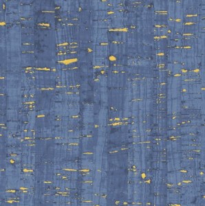 Korkoptik blau Patchworkstoff