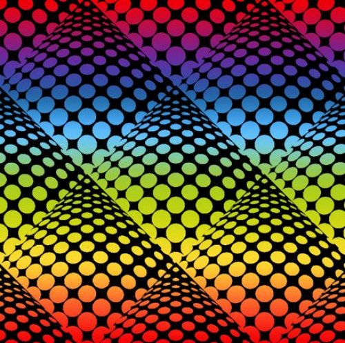 Quadrate Farbverlauf Regenbogen Patchworkstoff