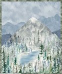 Gebirge Winter Schnee Landschaft Patchworkstoff