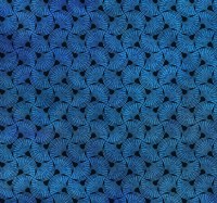 Fächer blau Patchworkstoff