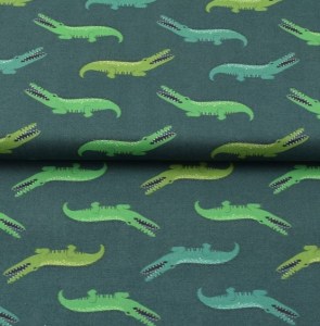 Krokodil Alligator Baumwollstoff