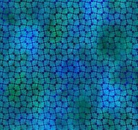 Ornamente blau grün Baumwollstoff
