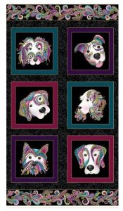 Hund Hunde modern Panel Patchworkstoff