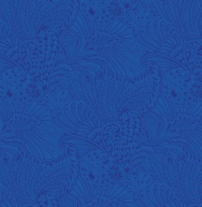 Wellen Paisley blau Baumwollstoff