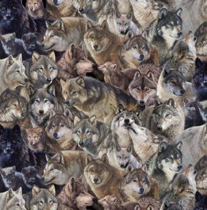 Wolf Wölfe Tiere Baumwollstoff