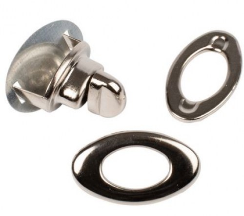 Drehverschluss nickel oval
