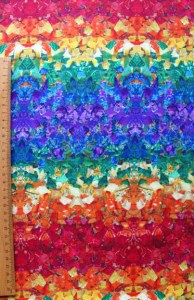 Wellen Farbverlauf Regenbogen Patchworkstoff