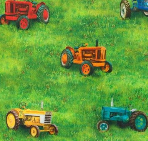 Traktor Trecker grün Patchworkstoff