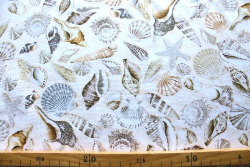 Strand Muscheln maritim Patchworkstoff