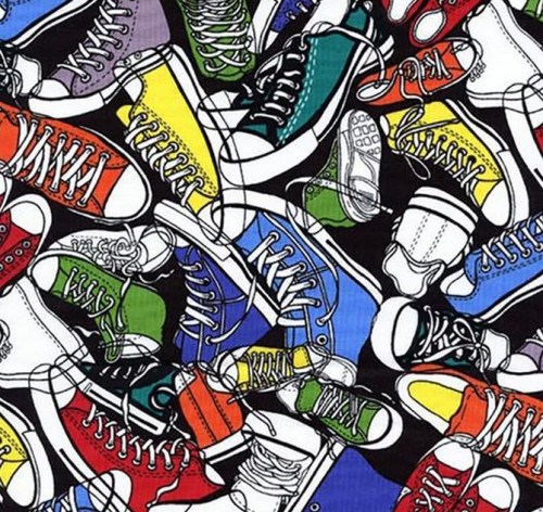 Sport Turnschuhe Patchworkstoff