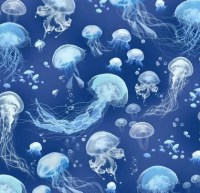 Quallen Meer maritim Patchworkstoff