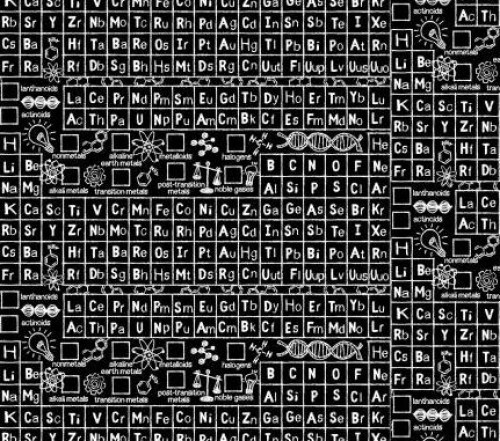 Chemie Wissenschaft Labor Periodensystem Patchworkstoff