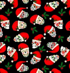 Totenköpfe Skulls Nikolausmütze Weihnachten Patchworkstoff