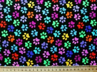 Pfoten tatzen bunt schwarz Patchworkstoff