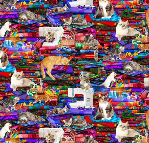 Katze SToffberge Nähen Patchworkstoff