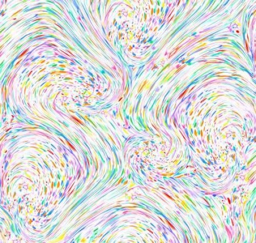 Kreise Wirbel Regenbogen Patchworkstoff