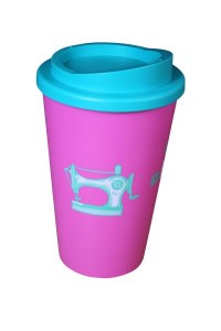 Coffee to go pink Deckel türkis