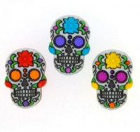 Totenkopf Knöpfe Blumen