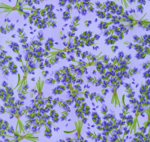 Lavendel Blumen Patchworkstoff