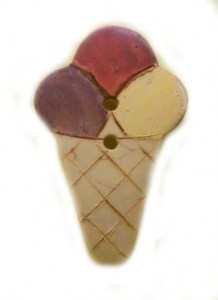 Eis Eistüte Knopf