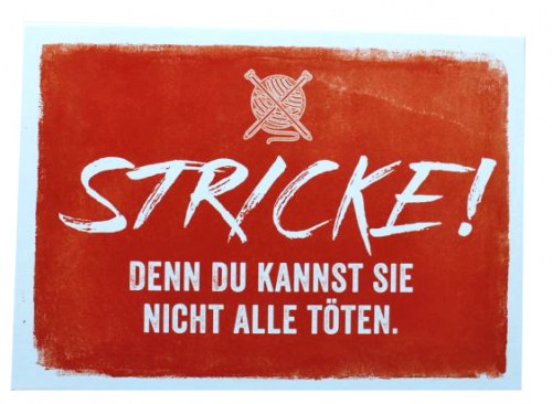 Ansichtskarte Stricken