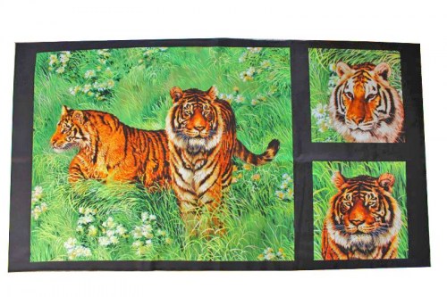 Dschungel Tiger Safari Patchworkstoff