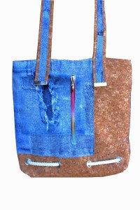Handtasche  im Materialmix Schnittmuster Nähanleitung
