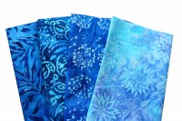 Batik blau Patchworkstoff Stoffpaket