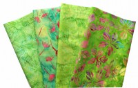 Batik grün Patchworkstoff Stoffpaket