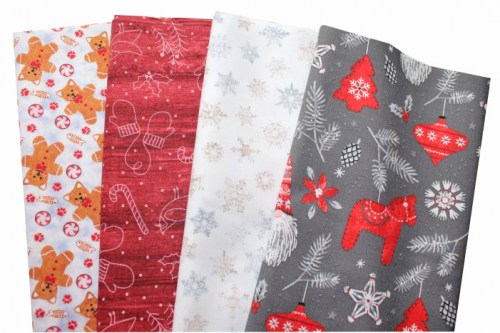 Weihnachten Patchworkstoff Stoffpaket