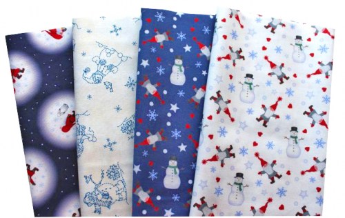 Weihnachten Wichtel Patchworkstoff Stoffpaket