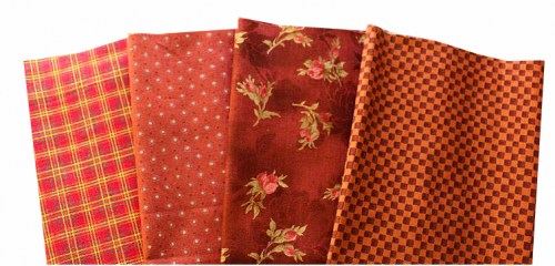 Basic rost rot Patchworkstoff Stoffpaket