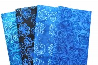Batik blau Patchworkstoff Stoffpaket