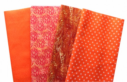 Basic orange Patchworkstoff Stoffpaket