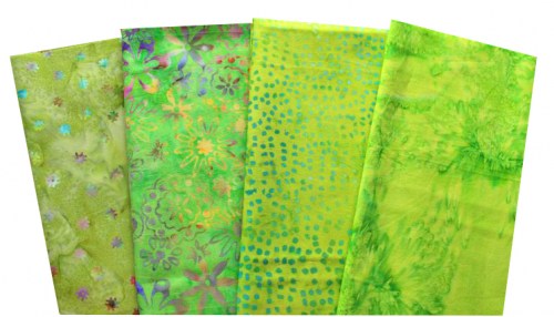 Basic Batik gruen Patchworkstoff Stoffpaket