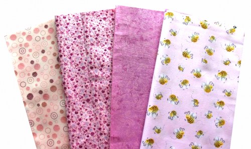 Basic rosa Patchworkstoff Stoffpaket