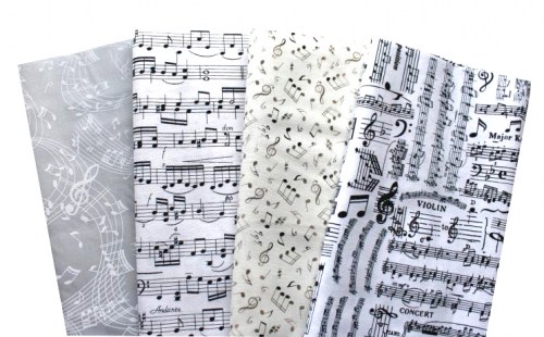 Musik Patchworkstoff Stoffpaket