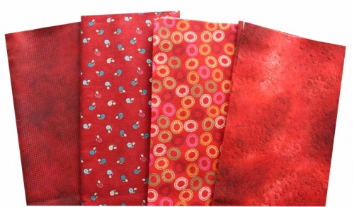 Basic rot Patchworkstoff Stoffpaket