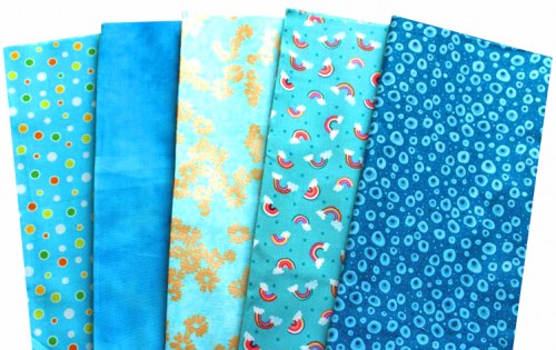 Basic tuerkis Patchworkstoff Stoffpaket