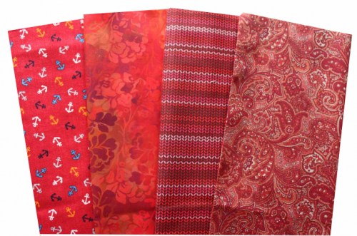 Basic rot Patchworkstoff Stoffpaket
