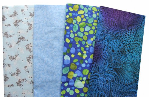 Basic blau Patchworkstoff Stoffpaket