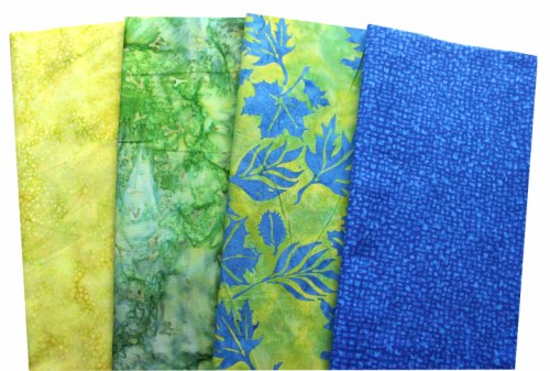 Basic blau gruen Patchworkstoff Stoffpaket