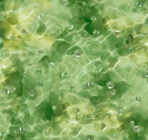Wasser Wellen grün Patchworkstoff